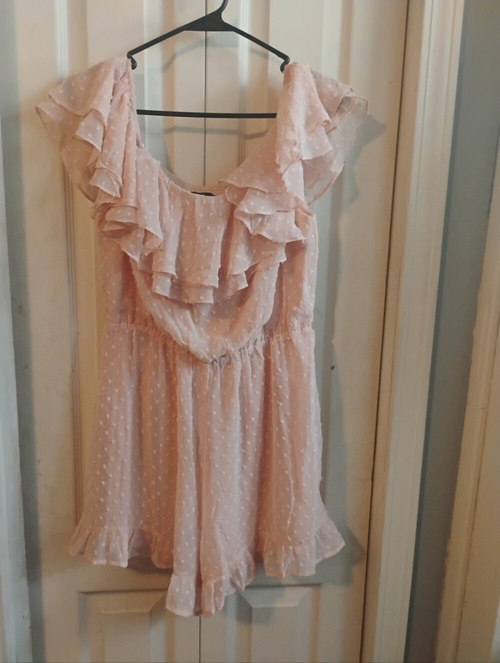 Lulu's Blush Pink Ruffle Romper - Picture 9 of 9